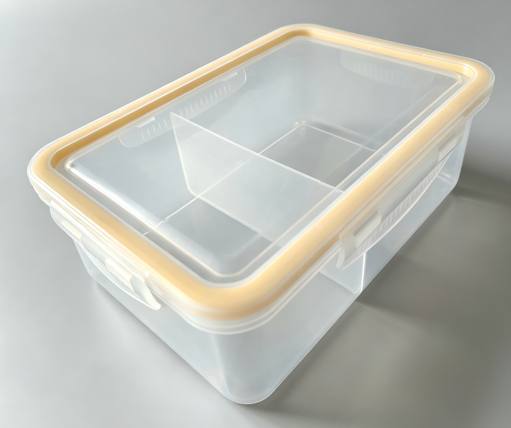 Injection Mold for Airtight Food Container - 4-Lock Snap Lid Mould