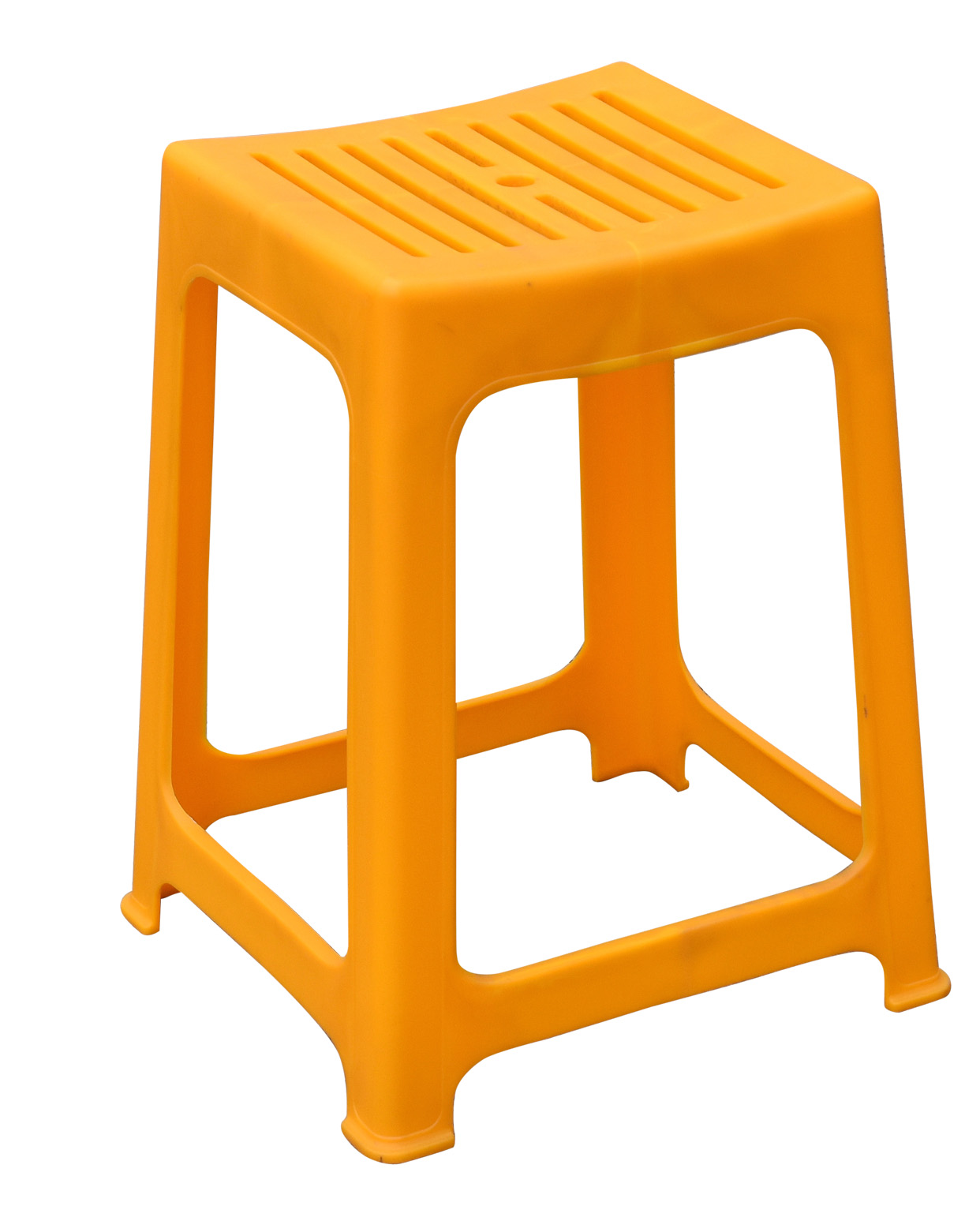 Ventilated Plastic Stool Mold - Striped Seat Square Stool Mould