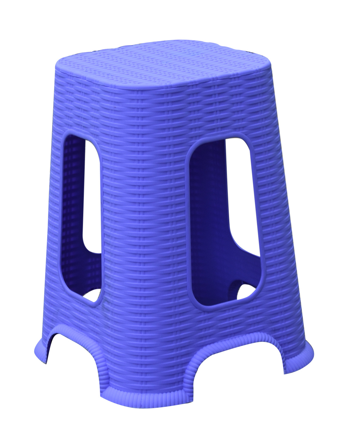 Woven Texture Plastic Stool Mold - Decorative Rattan Style Mould