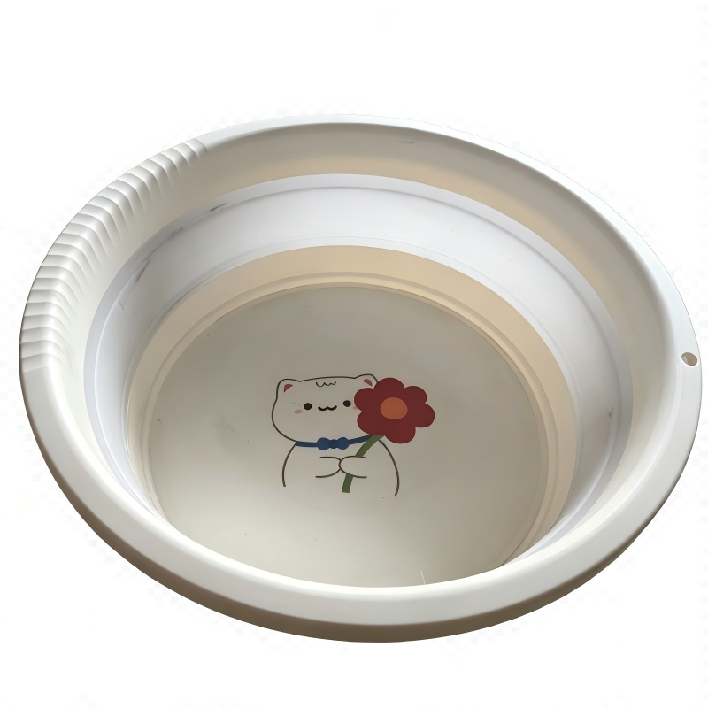 Cartoon Printed Foldable Basin Mold,  Plastic Wash Basin Injection Molding