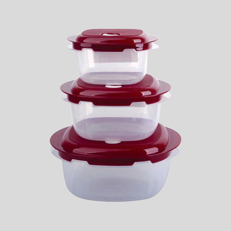 Plastic Large-Capacity Binaural Fresh-Keeping Lunch Box Sealed Box Mould-Production Sample